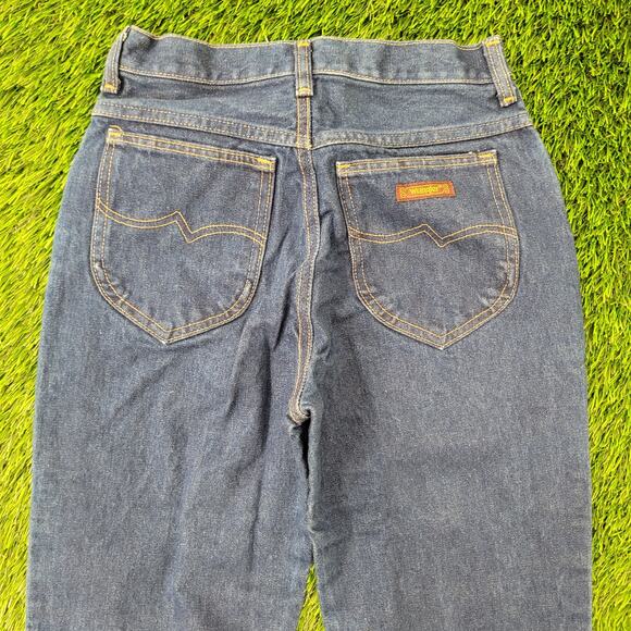 Vintage 80s Wrangler Jeans Womens 2 26x32 Medium-Wash Fraying USA - Picture 12 of 16